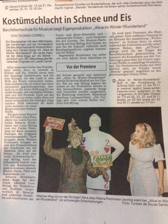 Artikel aus den Nürnberger Nachrichten 11.11.2015