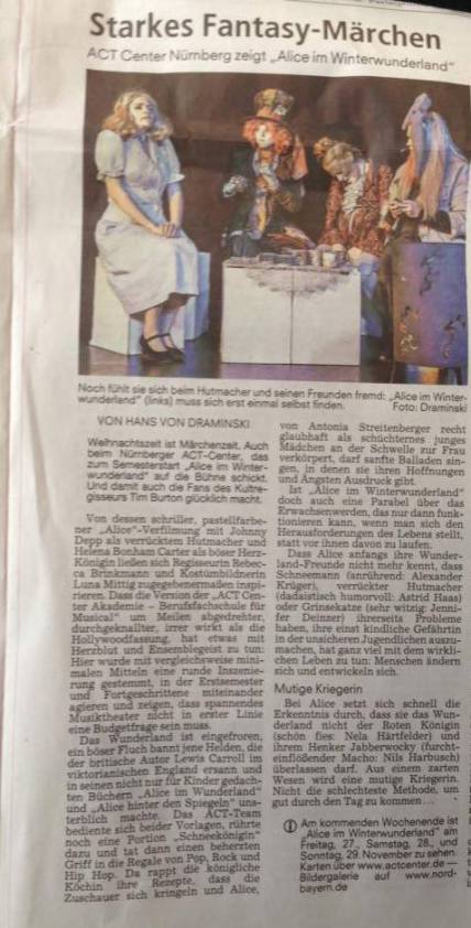 Artikel aus den Nürnberger Nachrichten 24.11.2015